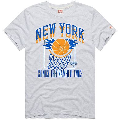 Unisex Homage Ash New York Knicks Hometown Edition Tri-Blend T-Shirt