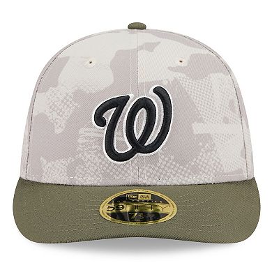 Men's New Era Light Beige/Olive Washington Nationals 2025 Armed Forces Day Low Profile 59FIFTY Fitted Hat