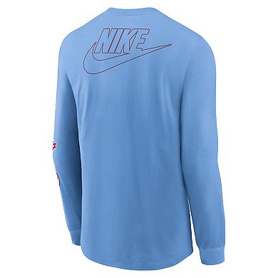 Men's Nike Light Blue Philadelphia Phillies Cooperstown Collection Knockout Long Sleeve T-Shirt