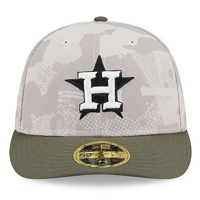 Men's New Era Light Beige/Olive Houston Astros 2025 Armed Forces Day Low Profile 59FIFTY Fitted Hat
