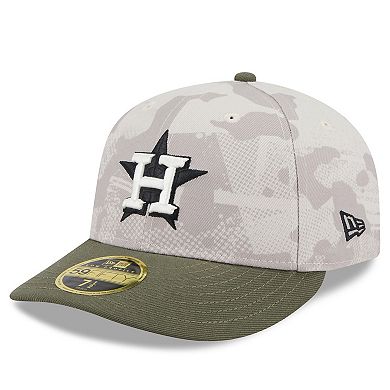 Men's New Era Light Beige/Olive Houston Astros 2025 Armed Forces Day Low Profile 59FIFTY Fitted Hat