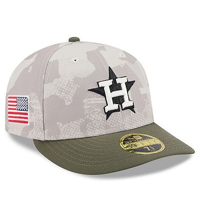 Men's New Era Light Beige/Olive Houston Astros 2025 Armed Forces Day Low Profile 59FIFTY Fitted Hat