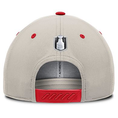 Men's Fanatics Red/Gray Ottawa Senators 2025 Stanley Cup Playoffs Locker Room Trucker Adjustable Hat