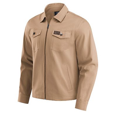 Men's Darius Rucker Collection by Fanatics Tan Philadelphia Phillies Distressed Washed Full-Zip Jacket