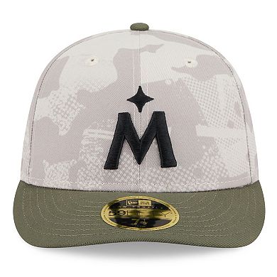 Men's New Era Light Beige/Olive Minnesota Twins 2025 Armed Forces Day Low Profile 59FIFTY Fitted Hat