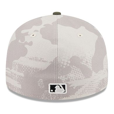 Men's New Era Light Beige/Olive Minnesota Twins 2025 Armed Forces Day Low Profile 59FIFTY Fitted Hat