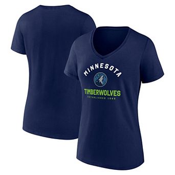 Women's Navy Minnesota Timberwolves Unrivaled V-Neck T-Shirt