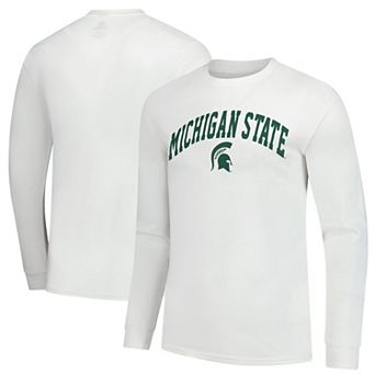 Men's White Michigan State Spartans Basic Long Sleeve T-Shirt