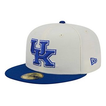 Men's New Era Cream Kentucky Wildcats Chrome 59FIFTY Fitted Hat