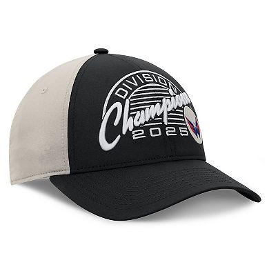 Men's Fanatics Black/Gray Washington Capitals 2025 Metropolitan Division Champions Locker Room Adjustable Hat