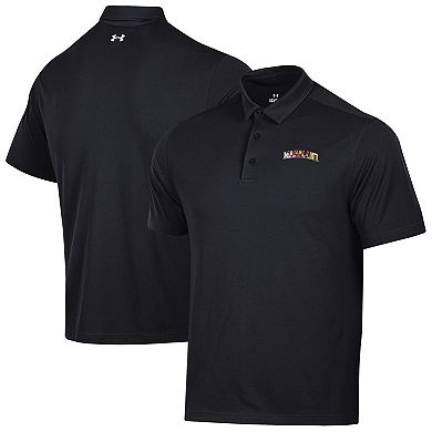 Men's Under Armour Black Maryland Terrapins T2 Green Maryland Day Polo