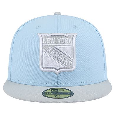 Men's New Era Light Blue/Gray New York Rangers Color Pack 2-Tone 59FIFTY Fitted Hat