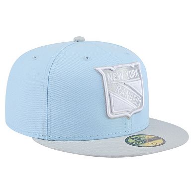 Men's New Era Light Blue/Gray New York Rangers Color Pack 2-Tone 59FIFTY Fitted Hat