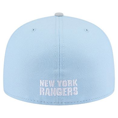 Men's New Era Light Blue/Gray New York Rangers Color Pack 2-Tone 59FIFTY Fitted Hat