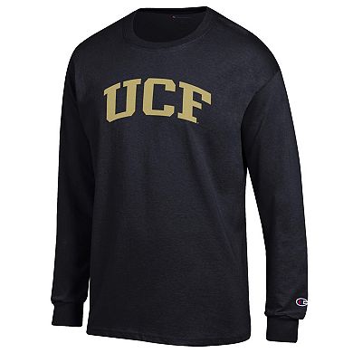 Men's Champion Black UCF Knights Basic Arch Long Sleeve T-Shirt