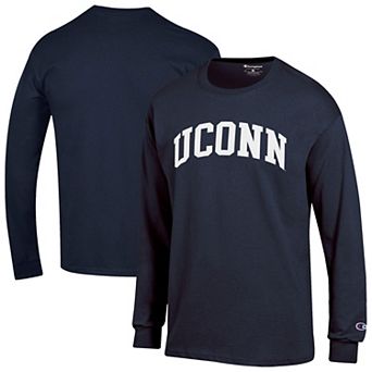 Men's Champion Navy UConn Huskies Basic Arch Long Sleeve T-Shirt
