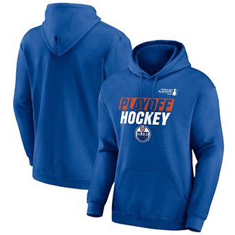 Men's Fanatics Royal Edmonton Oilers 2025 Stanley Cup Playoffs Breakout Fleece Pullover Hoodie
