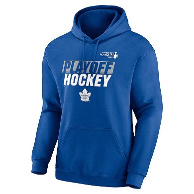 Men's Fanatics Blue Toronto Maple Leafs 2025 Stanley Cup Playoffs Breakout Fleece Pullover Hoodie