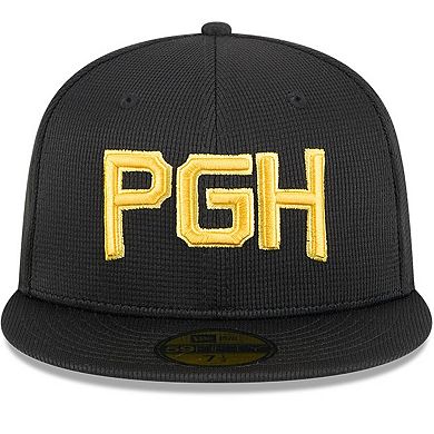 Men's New Era Black Pittsburgh Pirates City Connect Batting Practice 59FIFTY Fitted Hat