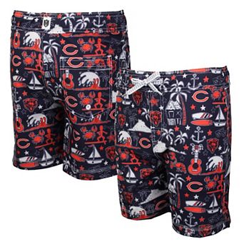 Youth��Wes & Willy Navy Chicago Bears Luau Swim Trunks
