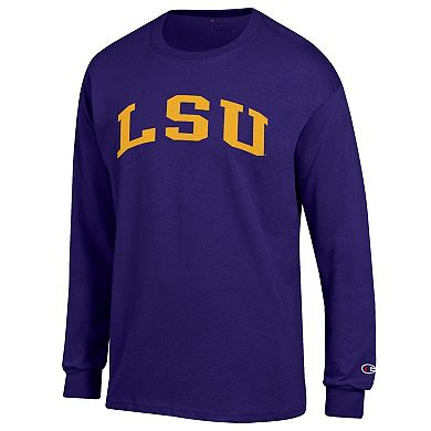 Men's Champion Purple LSU Tigers Basic Arch Long Sleeve T-Shirt