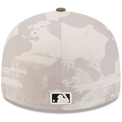 Men's New Era Light Beige/Olive Minnesota Twins 2025 Armed Forces Day 59FIFTY Fitted Hat