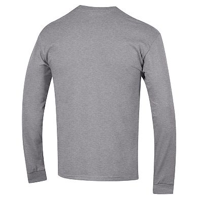 Men's Champion Heather Gray LSU Tigers Basic Arch Long Sleeve T-Shirt
