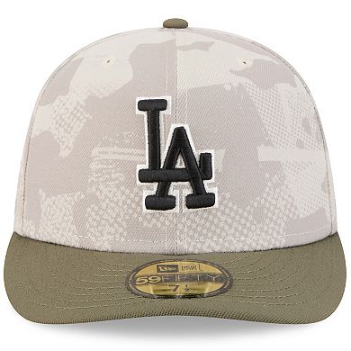 Men's New Era Light Beige/Olive Los Angeles Dodgers 2025 Armed Forces Day 59FIFTY Fitted Hat