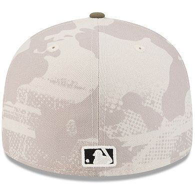 Men's New Era Light Beige/Olive Los Angeles Dodgers 2025 Armed Forces Day 59FIFTY Fitted Hat
