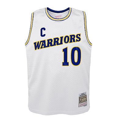Youth Mitchell & Ness Tim Hardaway White Golden State Warriors 1990-91 Hardwood Classics Swingman Throwback Home Jersey