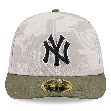 Men's New Era Light Beige/Olive New York Yankees 2025 Armed Forces Day Low Profile 59FIFTY Fitted Hat