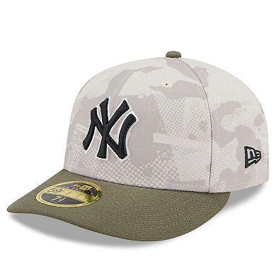 Men's New Era Light Beige/Olive New York Yankees 2025 Armed Forces Day Low Profile 59FIFTY Fitted Hat