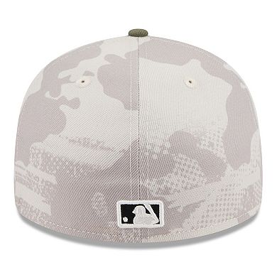 Men's New Era Light Beige/Olive New York Yankees 2025 Armed Forces Day Low Profile 59FIFTY Fitted Hat