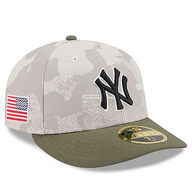 Men's New Era Light Beige/Olive New York Yankees 2025 Armed Forces Day Low Profile 59FIFTY Fitted Hat