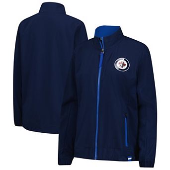 Women's Fanatics Navy Winnipeg Jets Authentic Pro Rink Coaches Full-Zip Jacket