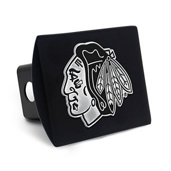 WinCraft Chicago Blackhawks Premium Metal Chrome Logo Universal Hitch Cover