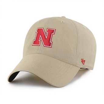 Men's '47 Khaki Nebraska Huskers Clean Up brrr� Adjustable Hat