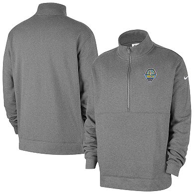 Men's Nike Heather Gray Chicago Sky React Club Half-Zip Pullover