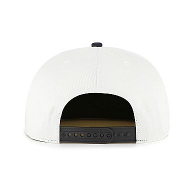 Men's '47 White/Black Philadelphia Phillies Foundation Captain Snapback Hat