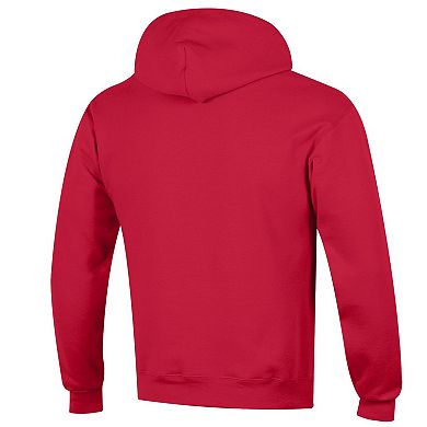 Men's Champion® Scarlet Ohio State Buckeyes Arched Logo Fleece Pullover Hoodie