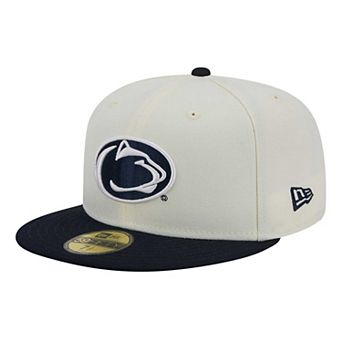 Men's New Era Cream Penn State Nittany Lions Chrome 59FIFTY Fitted Hat