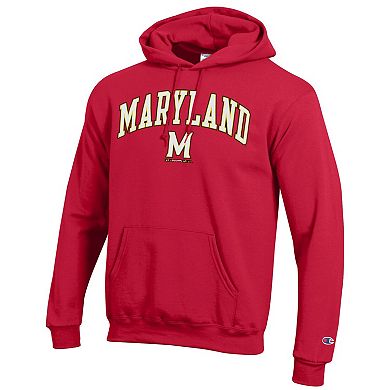 Men's Champion® Red Maryland Terrapins Arch Over Logo Pullover Hoodie