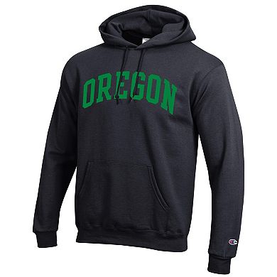 Men's Champion Black Oregon Ducks Basic Arch Fleece Pullover Hoodie
