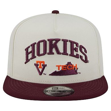 Men's New Era White Virginia Tech Hokies Collegiate 9FIFTY A-Frame Snapback Hat