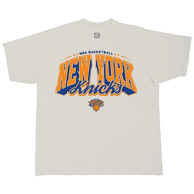 Men's Stadium Essentials Cream New York Knicks Your Way Oversized Urban T-Shirt