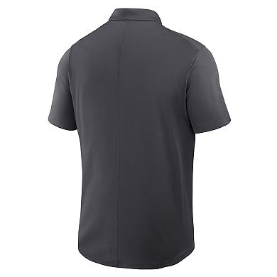 Men's Nike Anthracite Ohio State Buckeyes Primetime Victory Primary Logo Performance Polo