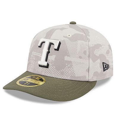 Men's New Era Light Beige/Olive Texas Rangers 2025 Armed Forces Day Low Profile 59FIFTY Fitted Hat