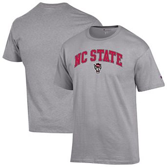 Men's Champion® Heather Gray NC State Wolfpack Arch Over Logo T-Shirt