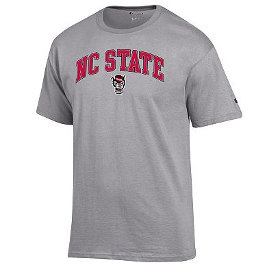 Men's Champion® Heather Gray NC State Wolfpack Arch Over Logo T-Shirt