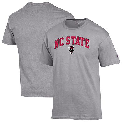 Men's Champion® Heather Gray NC State Wolfpack Arch Over Logo T-Shirt